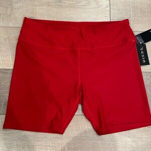 TESLA WOMENS RED ATHLETIC BIKE SHORTS 2XL NEW
